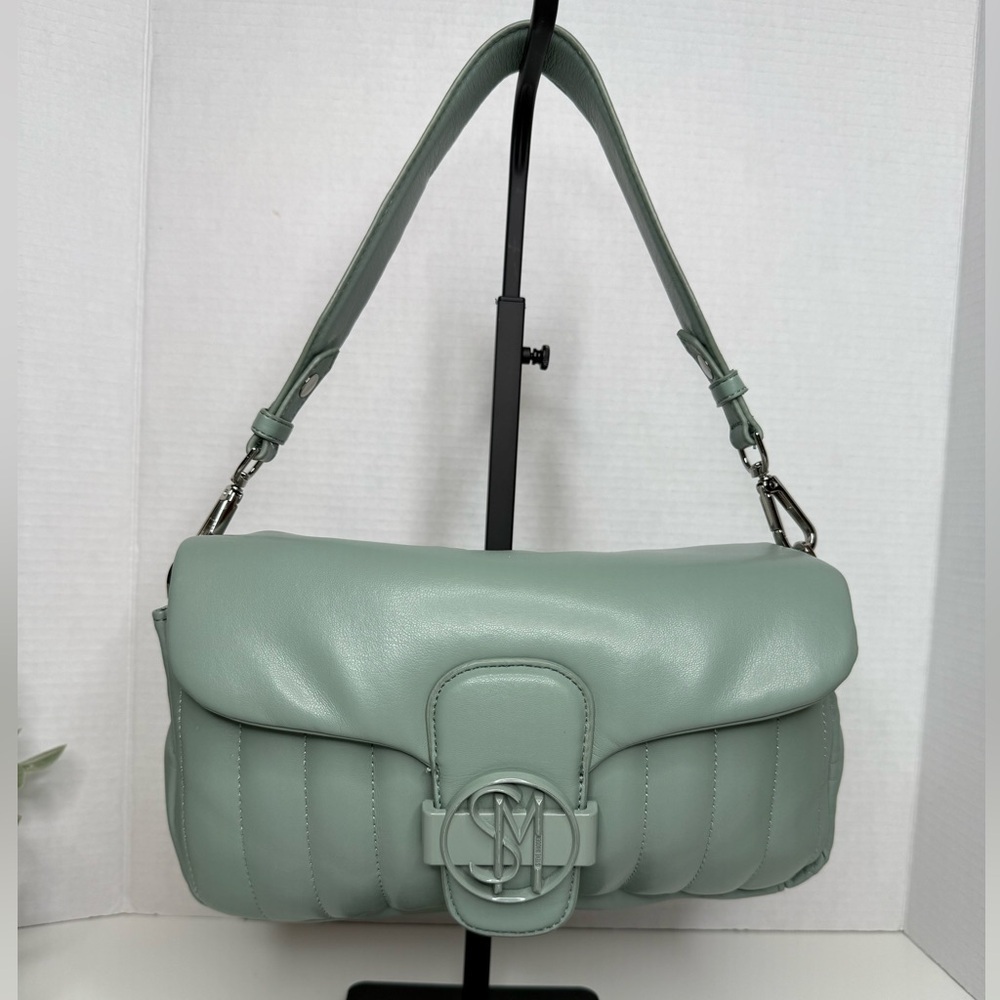 Steve Madden Bpeachy Frosty Green Puffer Shoulder Bag Colorful Contemporary City